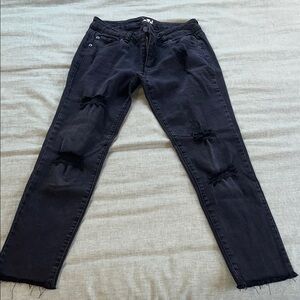 Garage Black Distressed Skinny Jeans